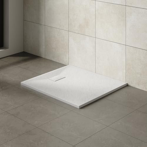 Aquariss SMC Receveur de douche rectangulaire antidérapant pour cabine de douche Blanc 1100 x 900 mm