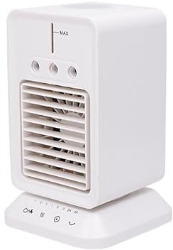 Climatiseur Mobile, Climatiseur Portable, 4 en 1 Refroidisseur d'Air, Climatiseur Mobile Silencieux, Humidificateur d'air, Purificateur d'air, 3 Vitesses, 120°Oscilación, pour Maison, Bureau