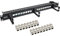 InLine Panneau de Brassage Cat.6A 16 Compartiments, 19 1U, 16 Ports Keystone, 10 GB/s & PoE++, Gestion des câbles intégrée, boîtier en métal Robuste, Noir, 76822D