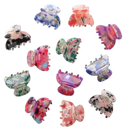 SECRET AROMA Lot de 12 petites pinces à cheveux pour cheveux fins, accessoires de coiffure classiques pour femmes et filles