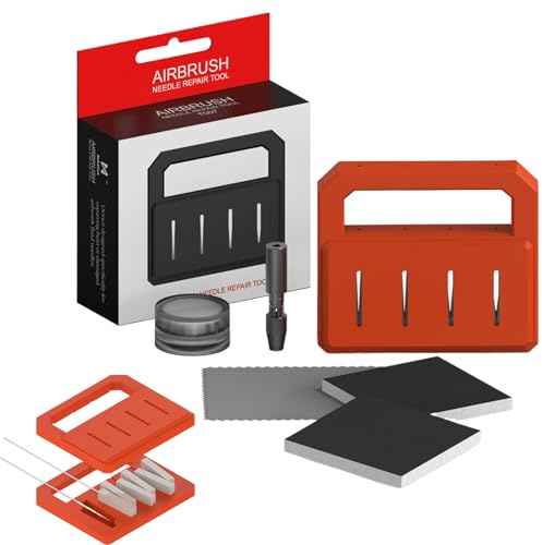Aiguiseur d'aiguilles pour aérographe - Kit de restauration pour aérographe, kit d'affûtage pour ongles, automobile, coiffure, peinture de modèles, maquillage industriel