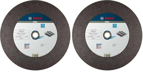 Bosch Professional 1x Dischi da taglio Expert for Metal con centro diritto (per Acciaio, Tubi e profili in metallo, Ø 350 x 2.8 x 25,4 mm, Accessorio Smerigliatrice Angolare) (Confezione da 2)