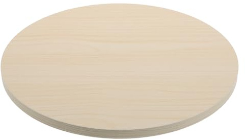 MAGICLULU Ersatz-Tischplatte aus Holz für Couchtische, runde, Dicke Holzplatte, 29,6 cm Durchmesser, für kleine Beistelltische/Couchtische/Kaffeetische, Wohnzimmer- und Esszimmertische, beige
