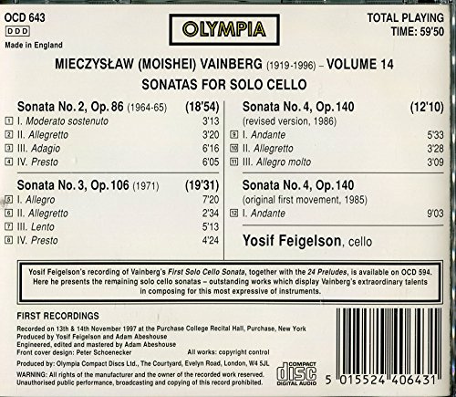 Sonatas for Solo Cello 2-4