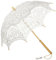 VON LILIENFELD Sombrilla Encaje Boda Nupcial Parasol Decoración Mujer Vivienne, blanco