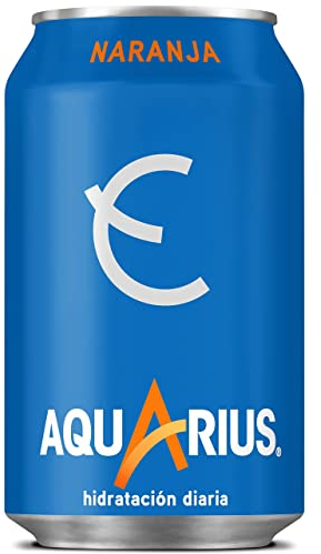 Aquarius Naranja - Bebida funcional con sales minerales, baja en calorías - lata 330 ml