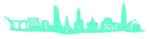 skyline4u Kiel Aufkleber Kiel Skyline viele Farben 100 x 20cm mint