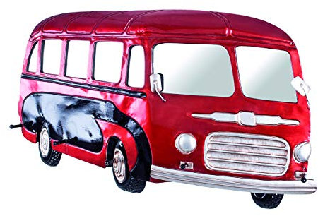 HAKU Möbel Wandgarderobe rot, schwarz, Metall - Maße: B 79 cm x H 45 cm x T 7 cm, Style: Industrial