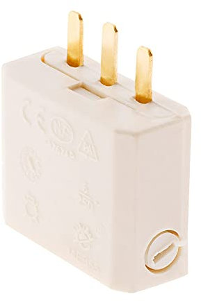 Zenitech - Fiche DCL 2P+T pour Boîte Applique et Point de Centre - Conducteur 0,5 à 1mm² - Idéal pour Installation Électrique - Compatible NF et CE - Blanc - 10cm