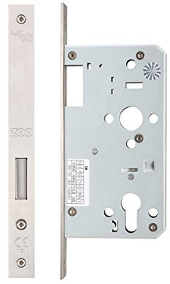 Zoo ZDL0060 Mortice DIN Euro Dead Lock 60mm Backset Satin Stainless Steel