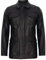 Men's Classic Black Genuine Real Leather Safari Parker Trench Jacket S