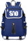 WANHONGYUE Sword Art Online SAO Anime Cosplay Schoolbag Rucksack 15.6 Laptop Backpack with USB Charging Port Blue / 5