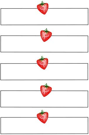 AVERY Zweckform Haushaltsetiketten selbstklebend 10 Aufkleber Erdbeeren (Marmeladenetiketten zum Beschriften von Selbstgemachten, wiederablösbar) rot weiß schwarz 59952
