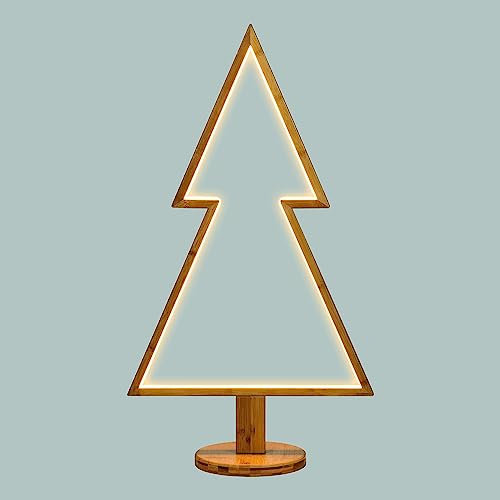 Lotti Importex Albero Natale Abete con Base H90cm DLW Strip SMD LED SuperBright BIANCO CALDO