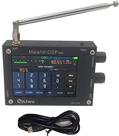 Malahit DSP SDR Empfänger 50 kHz-2000 MHz 2 GHz registrierter 3,5 Zoll LCD-Touch-Bildschirm