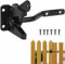 Verrouillage Automatique Serrure Porte Jardin Verrou Porte Automatique Noir Loquet Autobloquant Verrou De Portail Verrouillage Automatique Avec 6 Vis Pour Clôture De Jardin Pour Poulailler