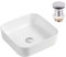 VBChome Waschbecken 39 x 39 cm Keramik Weiß Oval Pop-up ventil Click-Clack Waschtisch Handwaschbecken Aufsatzwaschbecken Waschschale Gäste WC (Waschbecken 5 mit Pop-up ventil)