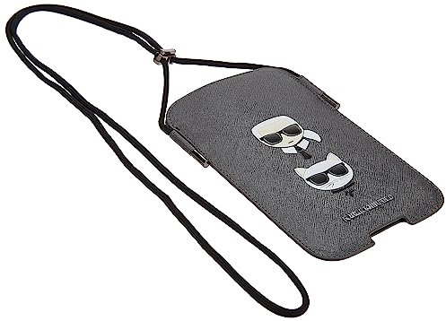 Karl Lagerfeld Tasche KLHCP12LOPHKCG 6,7 grau Saffiano Ikonik Karl&Choupette Head