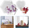 AIFUDA - Stampi in resina a forma di cuore esagonale in resina, stampi in silicone in resina epossidica profonda, fermalibri per campioni di e fiori conservati per matrimonio