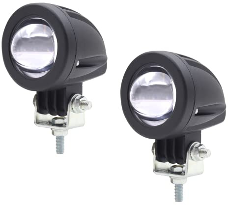YnGia Fari Fendinebbia LED Luci di Guida, 2PCS Luce Bianca Ambra Proiettore di Luce Ausiliaria Lampada Universale per Moto Auto Fuoristrada Camion ATV UTV