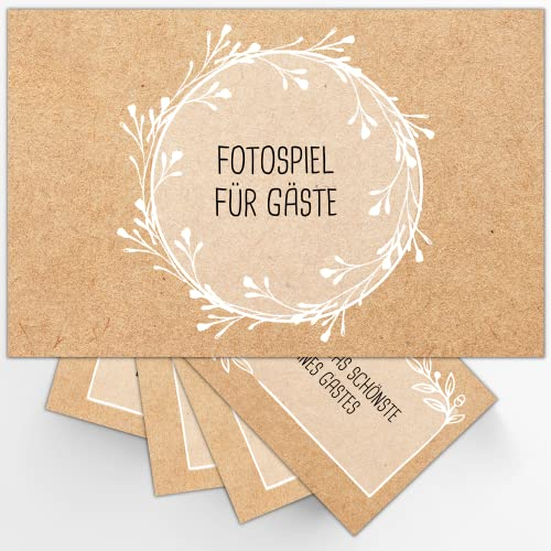 Fotospiel Hochzeit - Das Original von snaPmee - 50+4 Fotoaufgaben - Hochzeitsspiel für Gäste & Brautpaar (Kraftpapier)