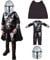 Mandalorian Kids Costume Classic Universe Movie Alien Costume With Half Helmet Cape For Halloween Cosplay Costume Party Outfit, M