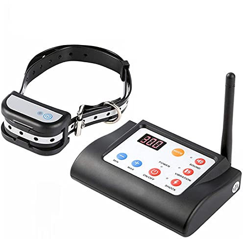 QXbecky 1pc clôture pour Chien sans Fil clôture électronique pour Animaux de Compagnie étanche avec Fonction de Son et de Choc 2 en 1 Collier d'entraînement de clôture pour Chien électrique
