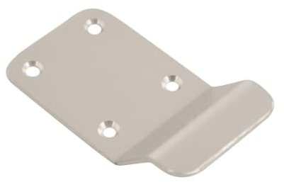 Vibe Cylinder Pull Blank 90x45mm on Satin Anodised Aluminium, Front Door Pull for Use on Doors for Security, Cylinder Lock with Curved Finger Grip, Latch Pull, Front Door Handle for Cylinder Locks