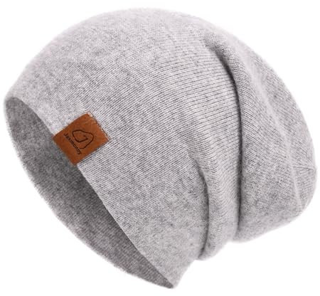 jaxmonoy Unisex Beanie-Mütze, hellgrau, M