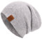jaxmonoy Unisex Beanie-Mütze, hellgrau, M