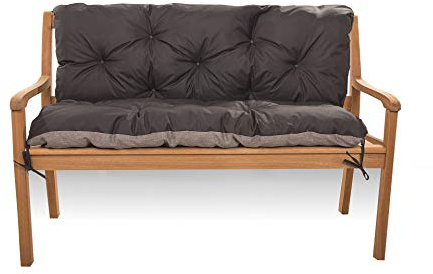 Sitzkissen für Hollywoodschaukel - Bankkissen Outdoor - Gartenschaukel Kissen Sitzbank mit Rückenlehne (120 x 50 x 50, Schwarz)