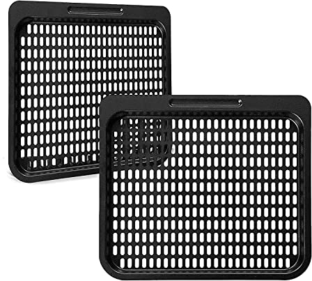 NIZEAMI Sostituzione Vassoio 2 Pezzi,Accessori per Friggitrice Ad Aria per Griglia nel Rete 10 QT,Forno per Friggitrice Ad Aria,Lavabile nel Lavastoviglie (10 QT)