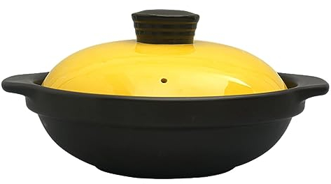 EUBEISAQI Olla Arcilla | Pequeña Olla Barro China para cocinar | Olla Sopa pequeña con Tapa Antiadherente, Resistente a Altas temperaturas, Quema en seco sin agrietarse