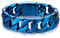 COOLSTEELANDBEYOND Maskulinen Stil Herren Edelstahl Blau Große Panzerkette Armband