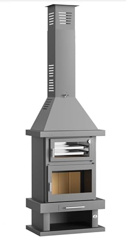 BRICOSOL Chimenea Leña Frontal con Horno FM Modelo C-300 H