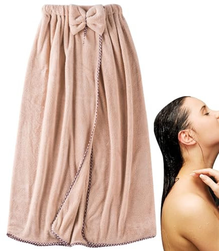 PRIMUZ Asciugamano da Bagno, Accappatoi per Doccia Spa da Donna, Accappatoio Regolabile per Doccia, Camicia da Notte Leggera in Pile di Corallo Super Assorbente per Palestra in Piscina sulla Spiaggia