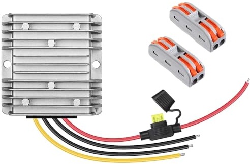 RATSTONE Convertisseur DC 12V à 24V, Convertisseur DC 12V à 24V 15A 360W avec fusible, Connecteur Rapide étanche, Convertisseur DC Boost pour voiturette de Golf, éclairage LED, Automobile
