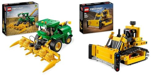 LEGO Technic John Deere 9700 Jouet de Tracteur pour Enfants, Véhicule Agricole, Modèle de Véhicule & Technic Le Bulldozer, Jouet de Construction pour Enfants, Véhicule Excavateur