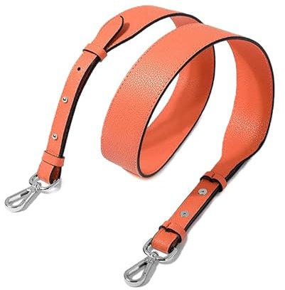 PTNKUIIY 106-110cm Verstellbarer Taschengurt Schultergurt Für Taschen, 3,8 cm breiter Universal Ersatz Schultergurt Umhängegurt Leder Tragegurt für Handtasche Schulterriemen Taschen Zubehör -Orange