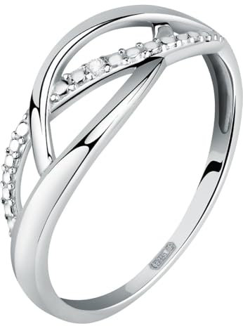 CHRIST Damen-Damenring 375er Weißgold Diamant 54 Weißgold 32027562