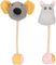 Flamingo Spielzeug für welpe Felsy Maus & Nilpferd mit Ball mit Seil Ocker - 35x20x9cm - Mit Squeaker