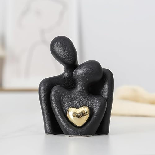 MCHERRY Moderne Keramik-Skulptur für Paare, abstrakte Liebesstatue, Ornament, Figur für Heimdekoration im Wohnzimmer, Schlafzimmer, Büro, einzigartiges Geschenk für Paare, Jahrestag, Geburtstag,