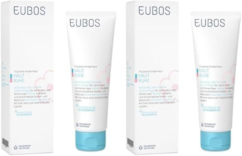 Eubos, Haut Ruhe Waschgel Haut & Haar, 125 ml, Für trockene Kinderhaut, Besonders schonend, Mit Aloe Vera & Lipiden, Basispflege bei Neurodermitis, Hautverträglichkeit dermatologisch bestätigt