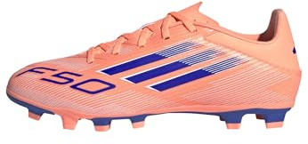 Adidas Unisex F50 Club Firm Multi Ground Sneaker, Beam Orange/Lucid Blue/White, 9.5 UK