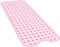 Dwellton - Long Bathtub Mat, PVC Non-Slip Anti-Mould, with Drain Holes & Suction Cups, Machine Washable 100 x 40cm / 39 x 16 inches - Shower Mat (Clear Pink, 100 x 40cm)