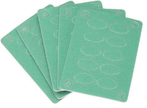 sourcing map 50pcs 240 Grit Sandpaper Sheet for Cuticle Pusher Beveled Head, Self Adhesive Mini Nail File Sand Paper for Nail Prep Manicure Pedicure Salon Home Use