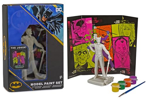 RMS Paint Your Own Joker – Kids DIY Model Painting Activity Kit – Includes 4 Paints, Paintbrush, Stickers & Backdrop – for Ages 5+