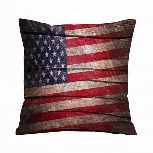ERRTU Kissenbezug 50x50 cm,Flagge der USA,Dekokissen Kissenbezüge Deko Kissen Bezug Wohnzimmer Zierkissen für Sofa Stuhl Bett Garten