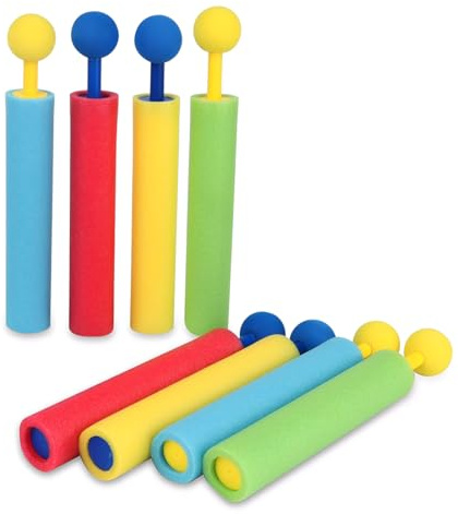 XEPWOLU Lot De 6 Pistolet À Eau Pour Enfants Et Adultes, Pistolet À Eau En Mousse, Mini Pistolet A Eau Jouets D'Été Pour Piscine, Jardin, Plage, Fête, Jeux D'Eau Exterieur, Jeux Piscine Enfant