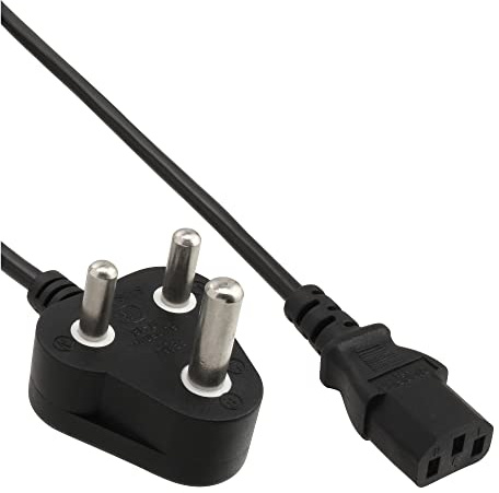 InLine 16652L Netzkabel, Netzstecker Südafrika 10A Typ M auf Kaltgerätestecker C13, 1,8m